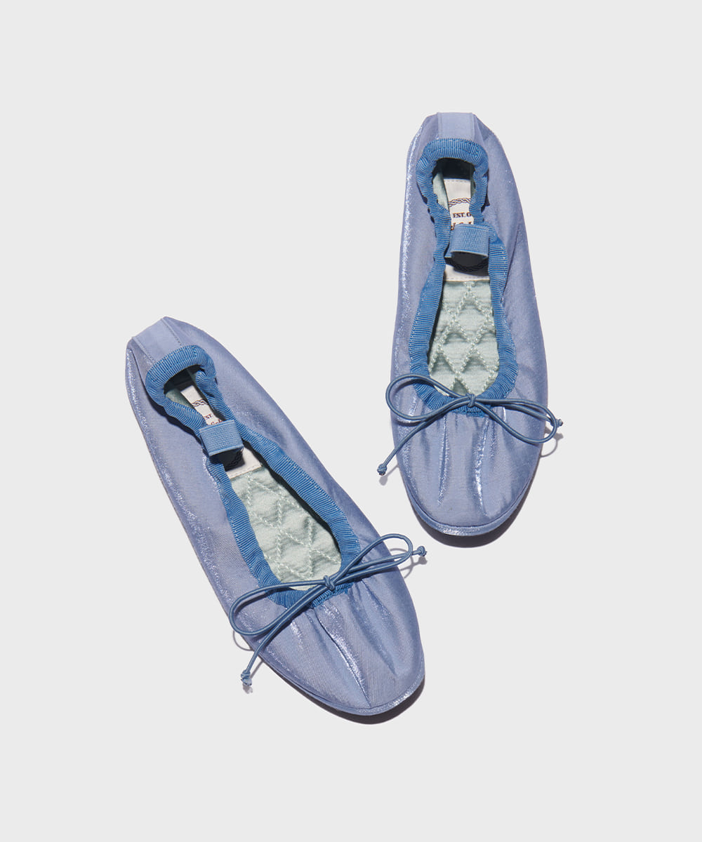 WISLEY SCRUNCH FLAT(QUILTED) - BLUE