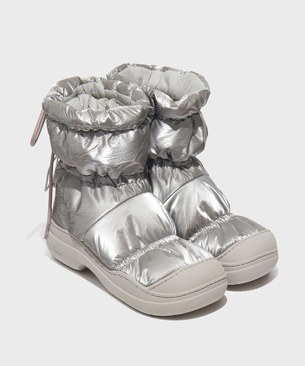 [NEW 10%] HAYDEN PUFF PADDED BOOTS MIDDLE - SILVER