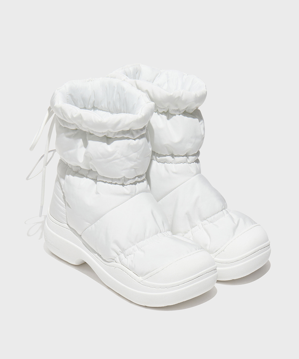 [NEW 10%] HAYDEN PUFF PADDED BOOTS MIDDLE - WHITE