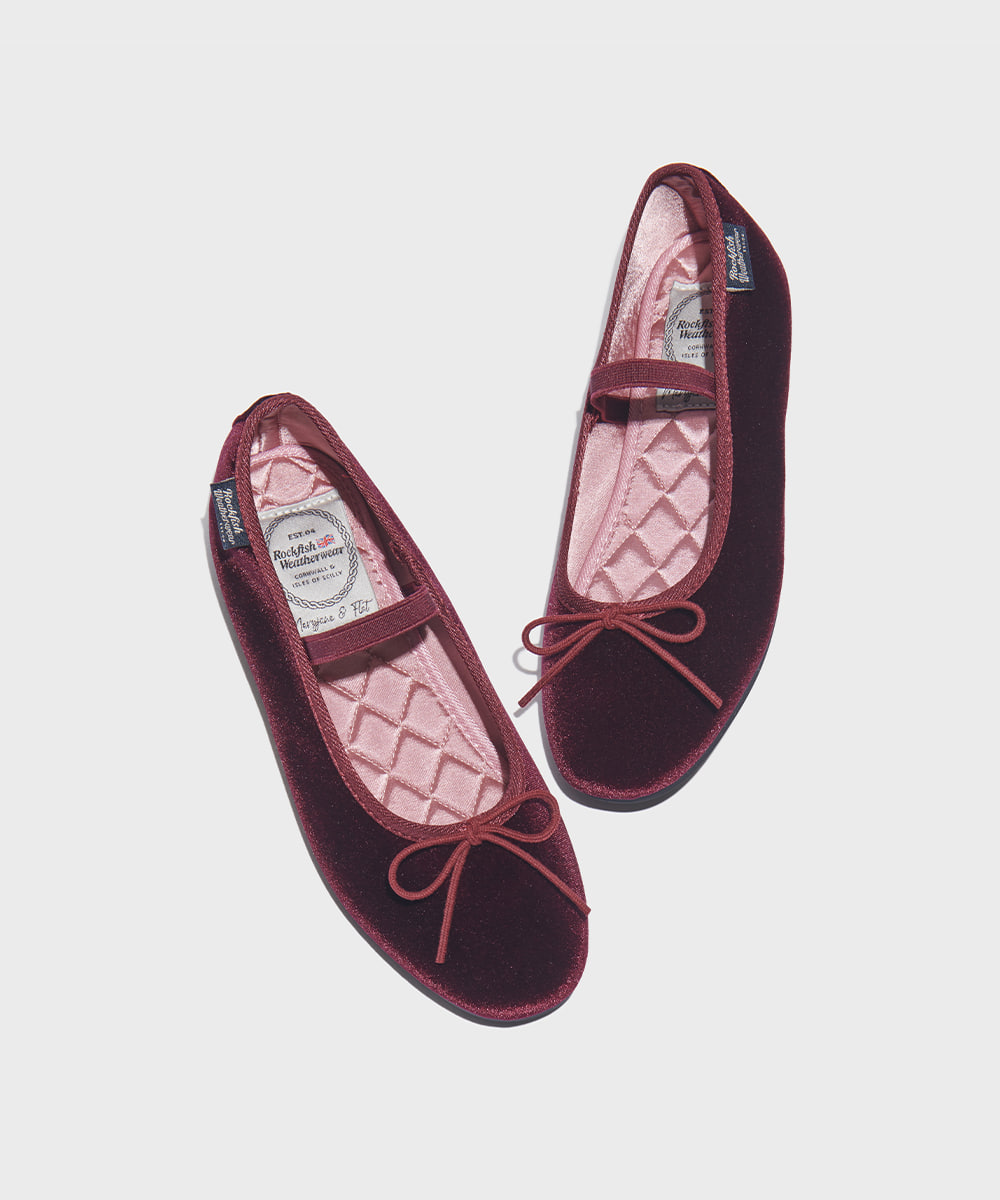 BELLA RIBBON FLAT(QUILTED) - WINE