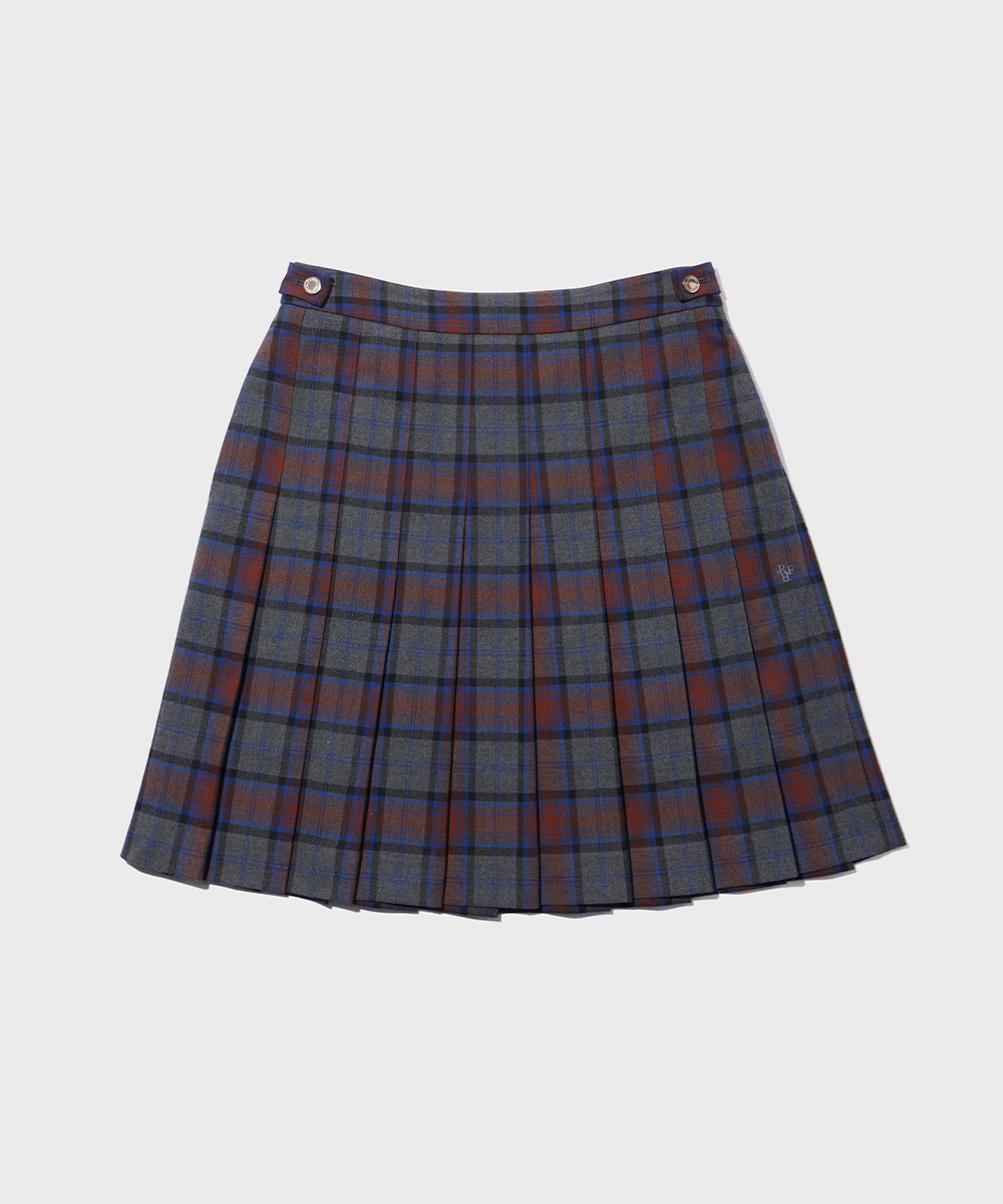 RFH CLASSIC CHECK PLEATS SKIRT - 3color