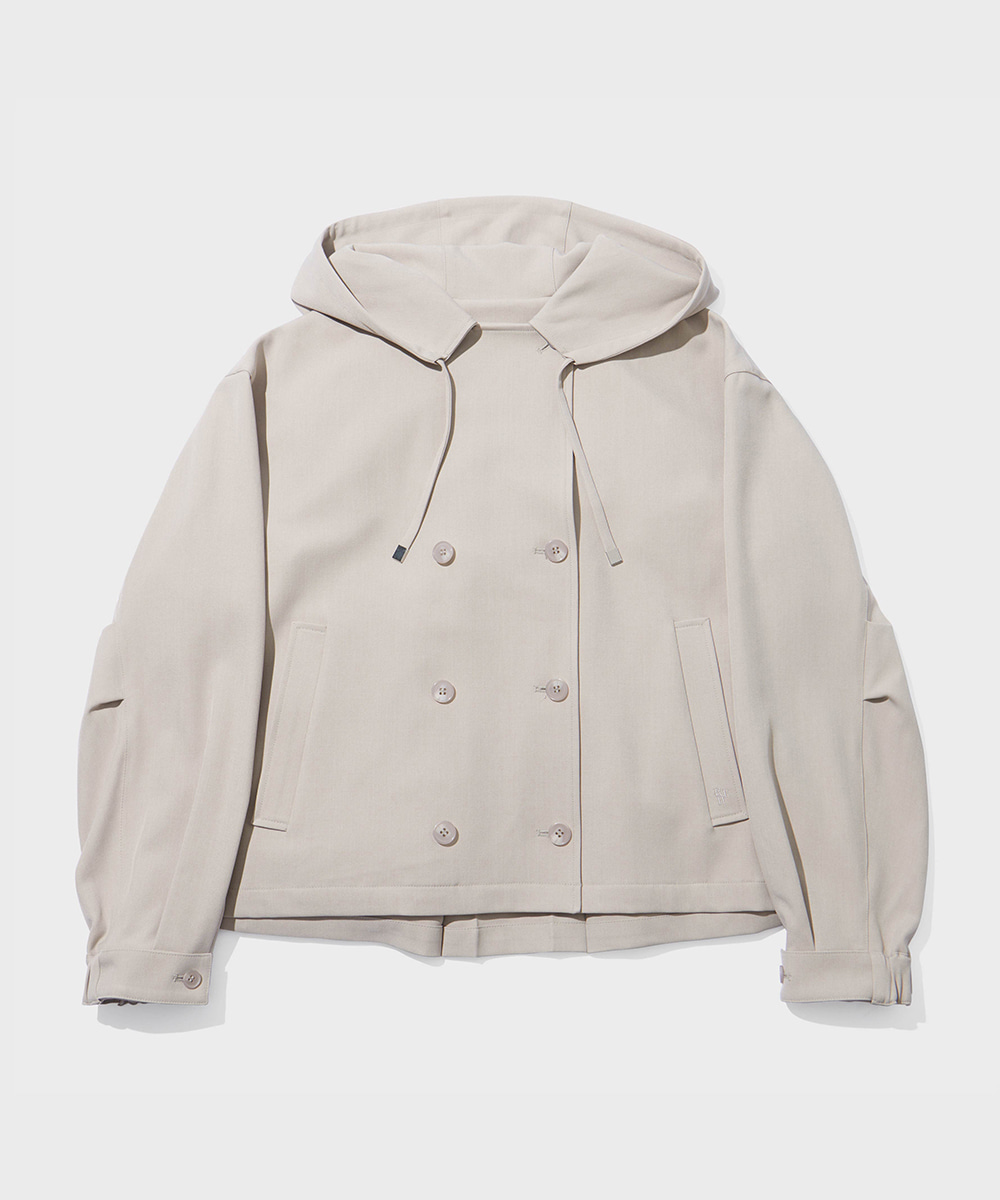 HOODED DOUBLE JACKET - 2color