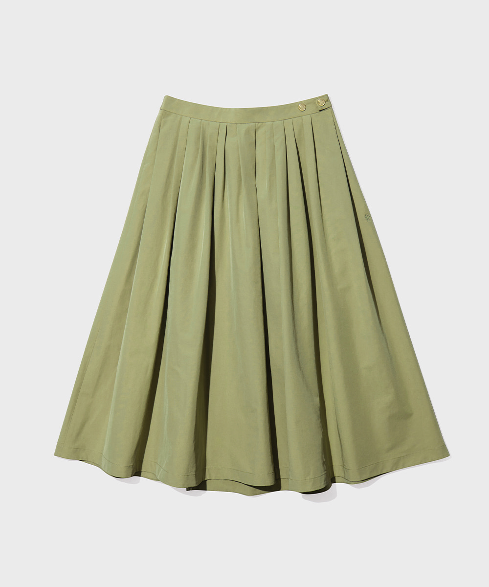 RFH EMBROIDERY GATHER SKIRT - OLIVE