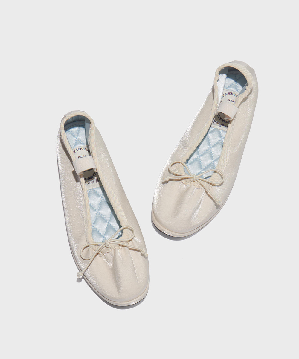 WISLEY SCRUNCH FLAT(QUILTED) - BUTTER