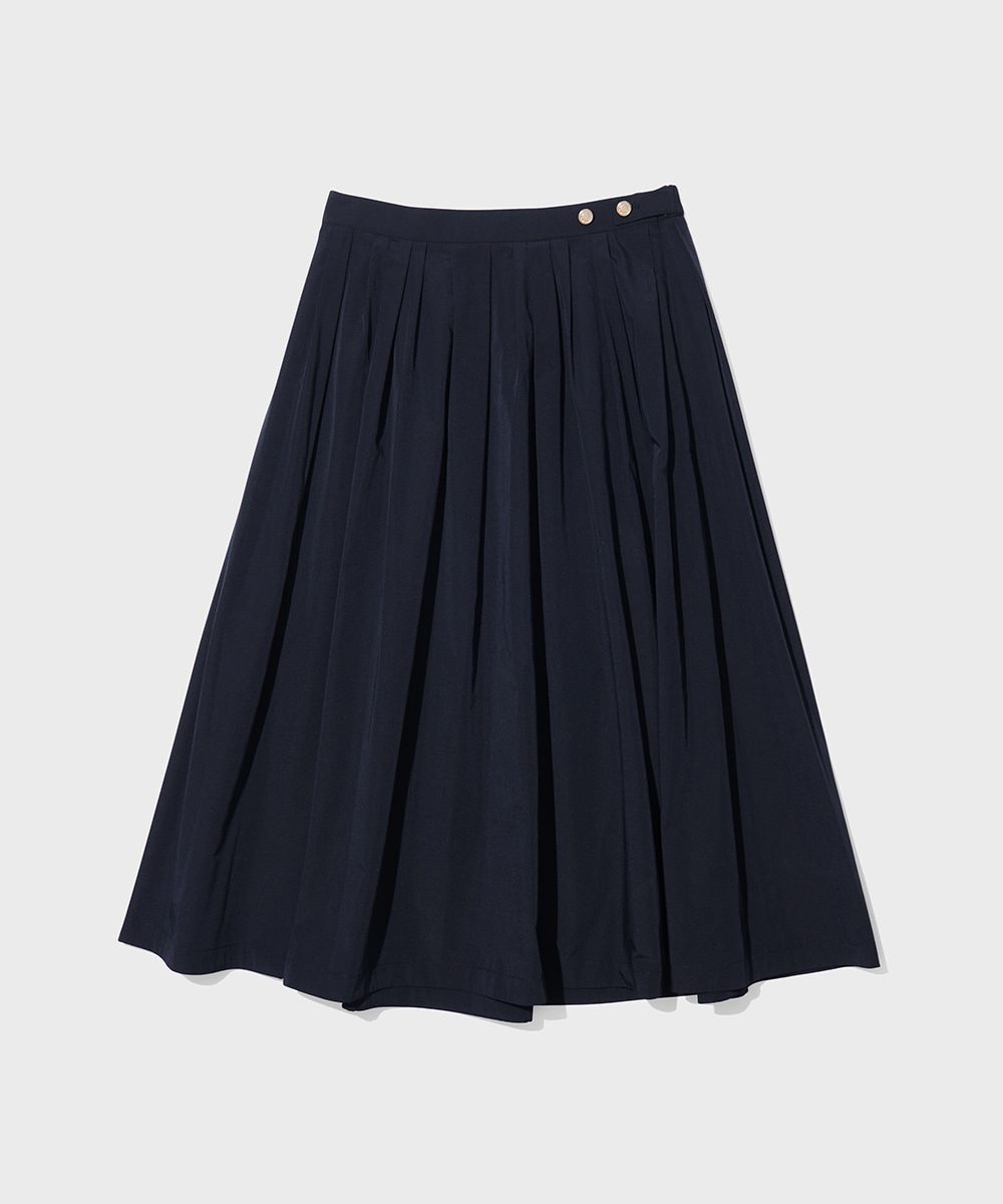 RFH EMBROIDERY GATHER SKIRT - NAVY