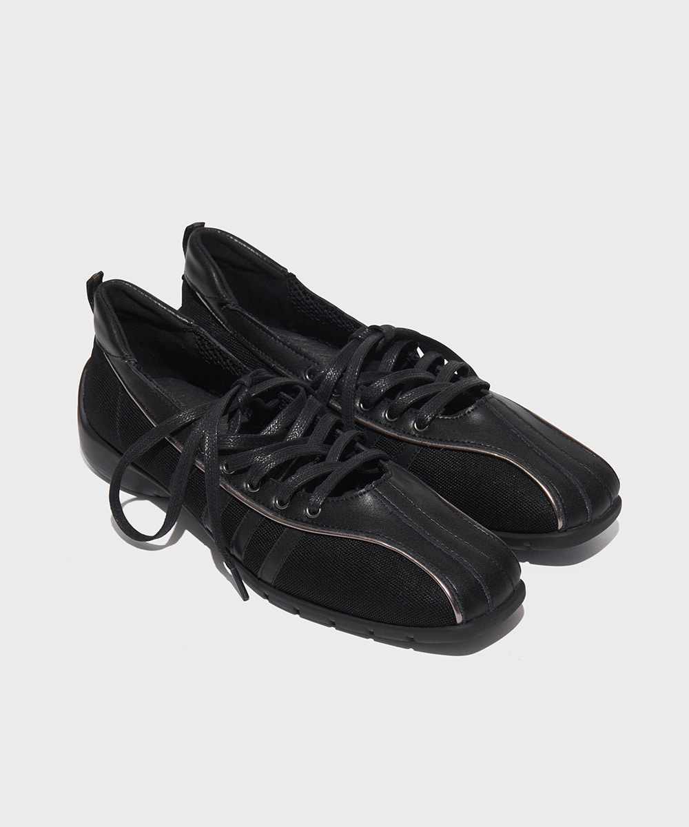 BLISS LACEUP SNEAKERS - BLACK