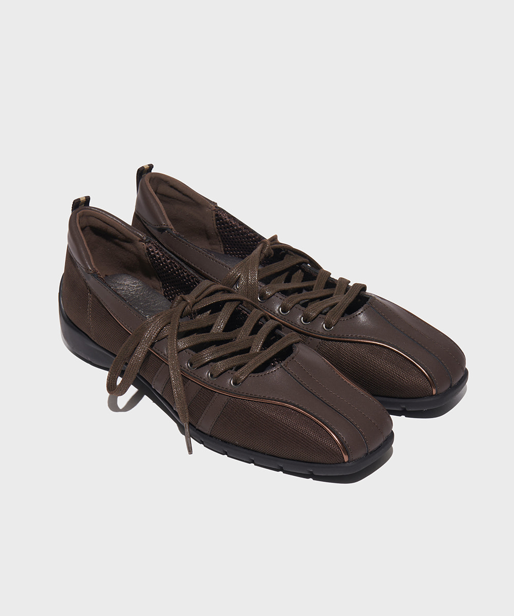 BLISS LACEUP SNEAKERS - CHOCO