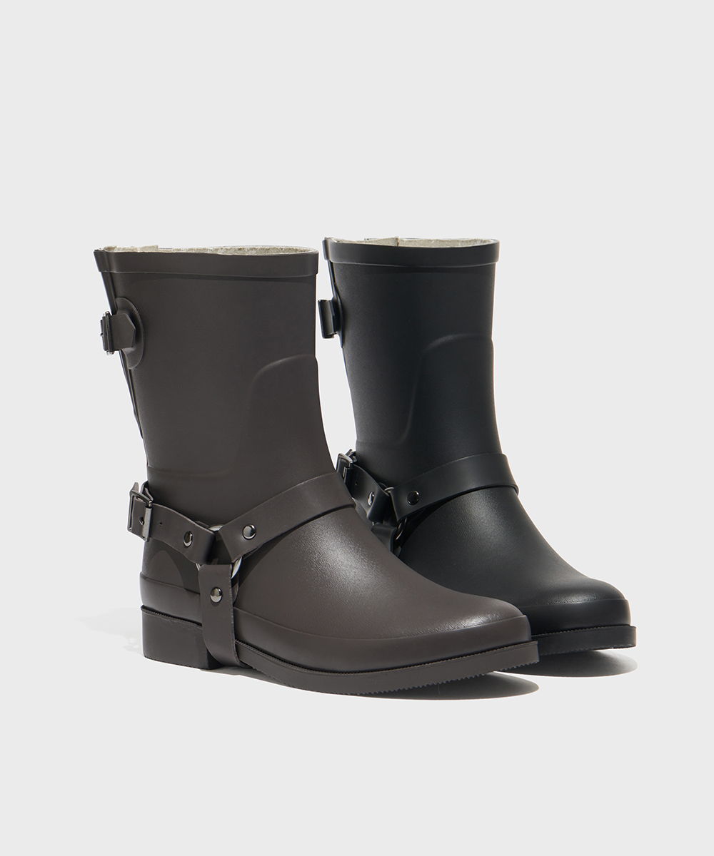[NEW10% | 바로배송] HARNESS WELLINGTON BOOTS MIDDLE - 2color
