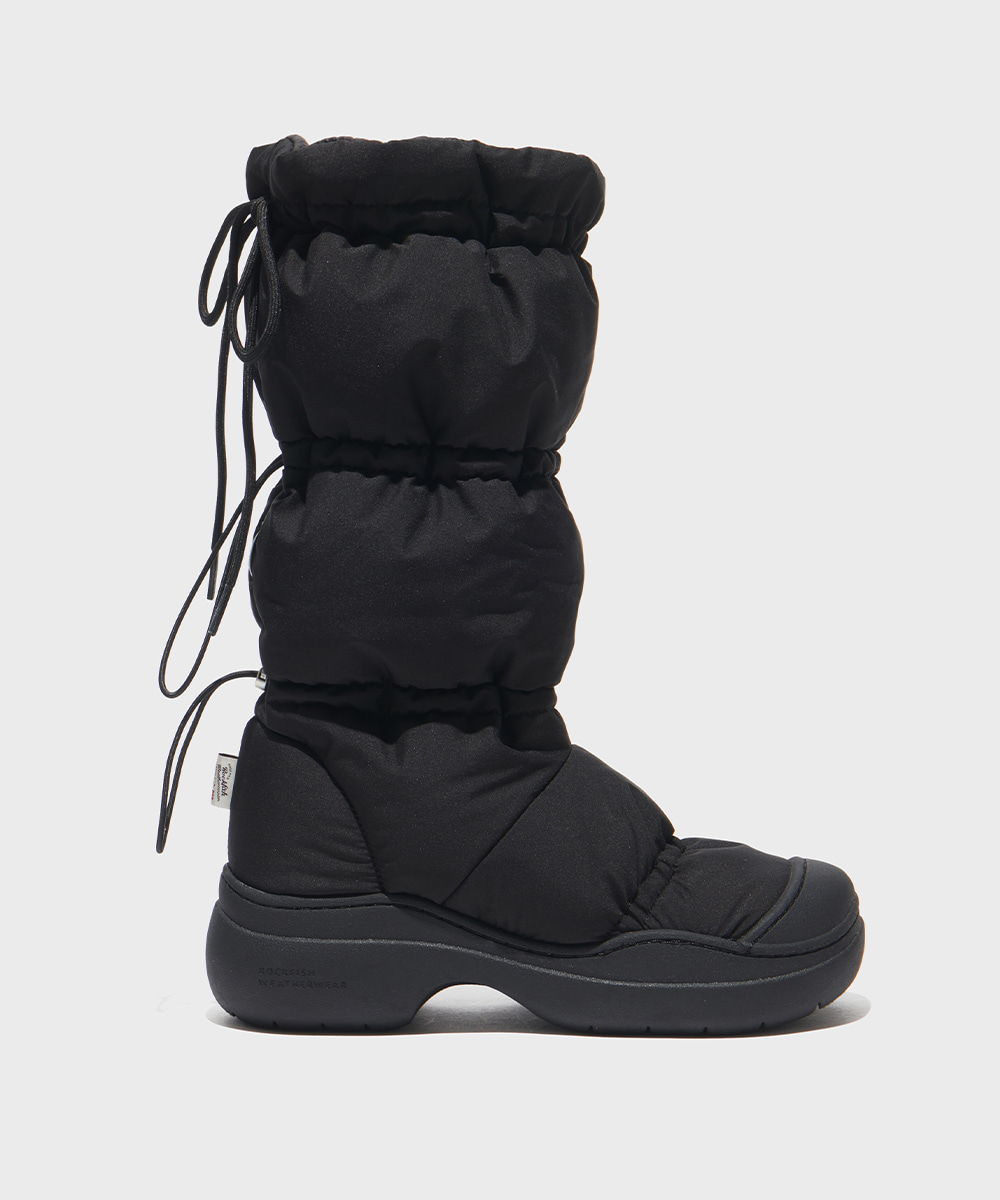 HAYDEN PUFF PADDED BOOTS LONG - BLACK