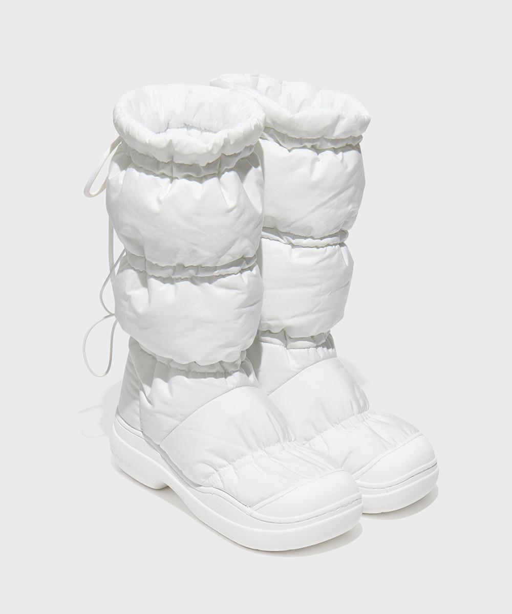 HAYDEN PUFF PADDED BOOTS LONG - WHITE